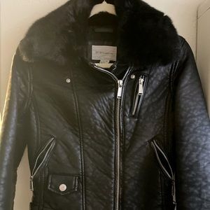 Bcbgeneration jacket with faux fur.